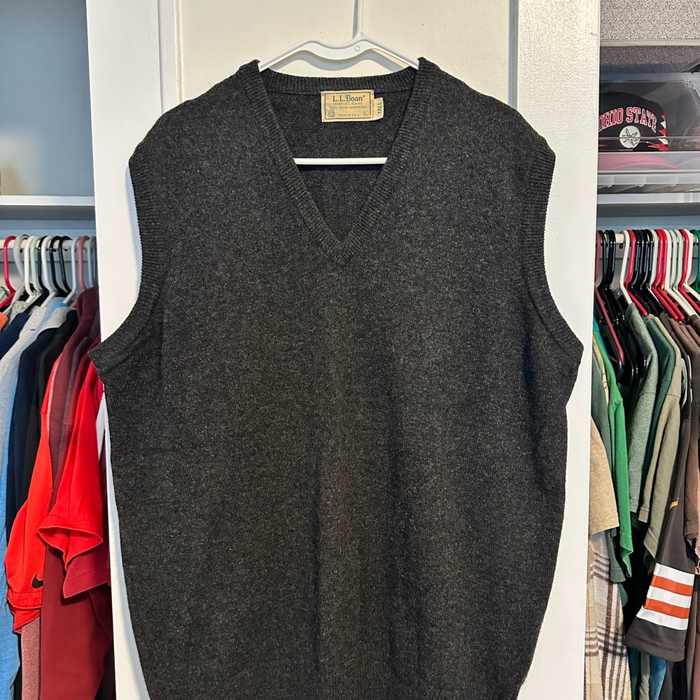 USA Made L.L. Bean 100% Wool Vest